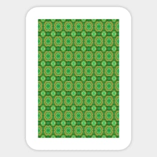 Abstract Green Circle Elements Pattern Sticker